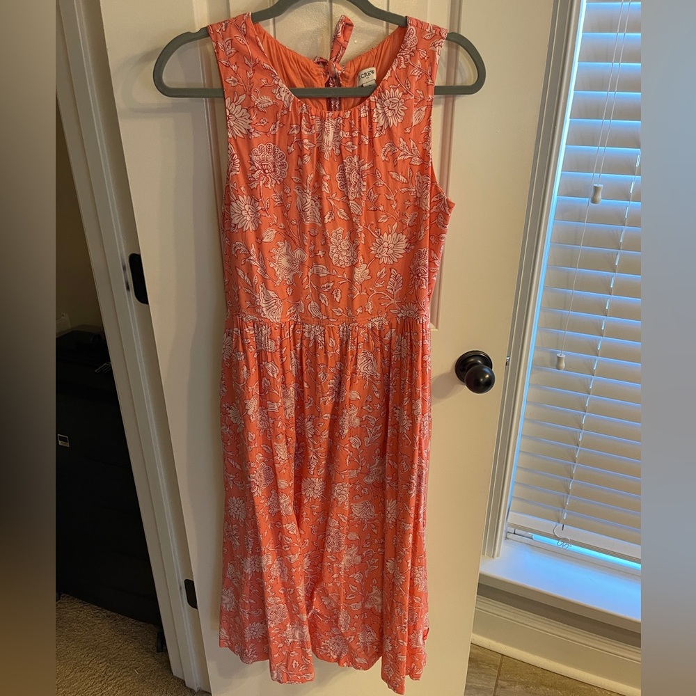 J. Crew Coral Floral Dress